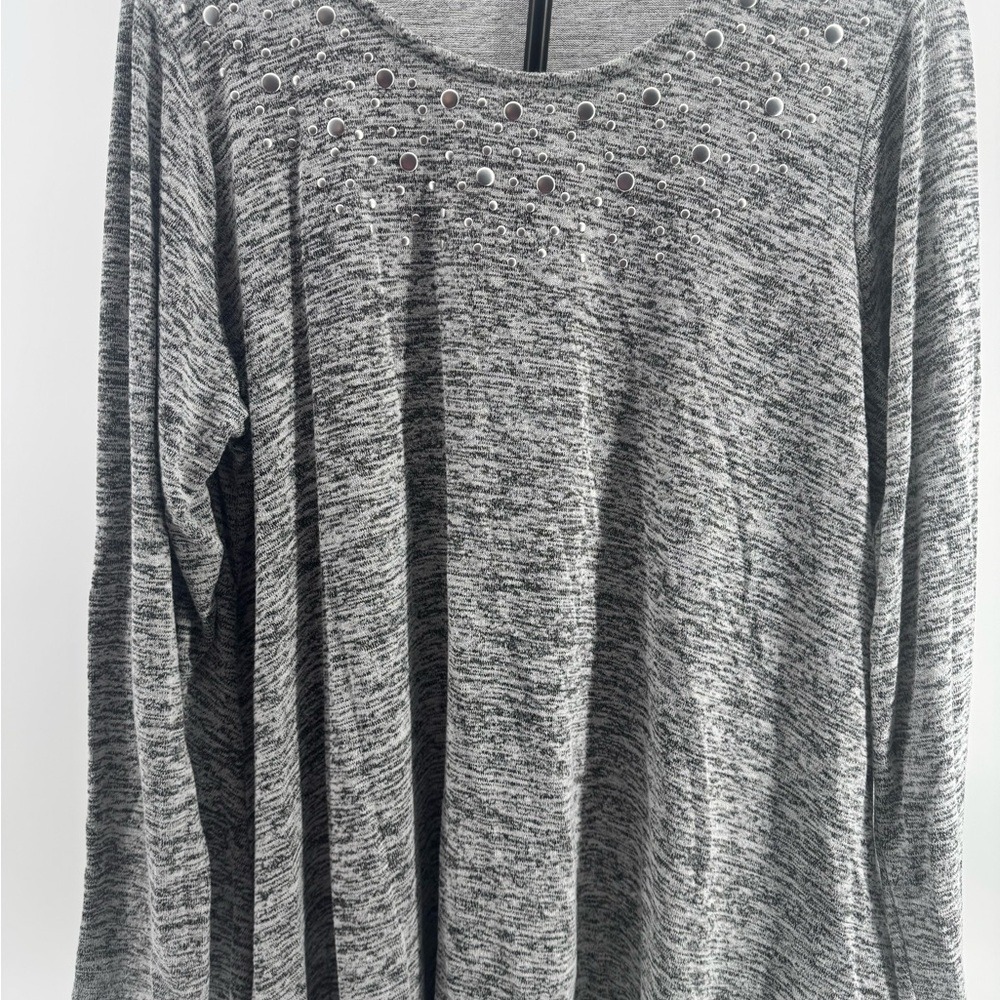 Philosophy Women’s Embellished Gray Long Sleeve Tunic size XL - Picture 3 of 8